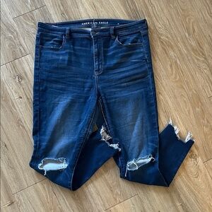 American Eagle Outfitters Women’s Super High Rise Distressed Jeggings Size 16
